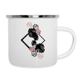 Roses flowers pink - Camper Mug - white - Right