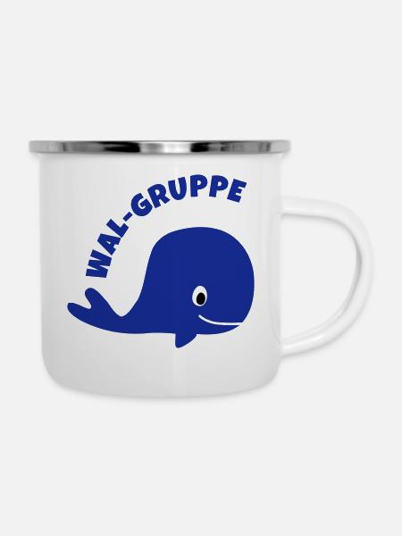 Wal Gruppe - Emaille-Tasse - Weiß