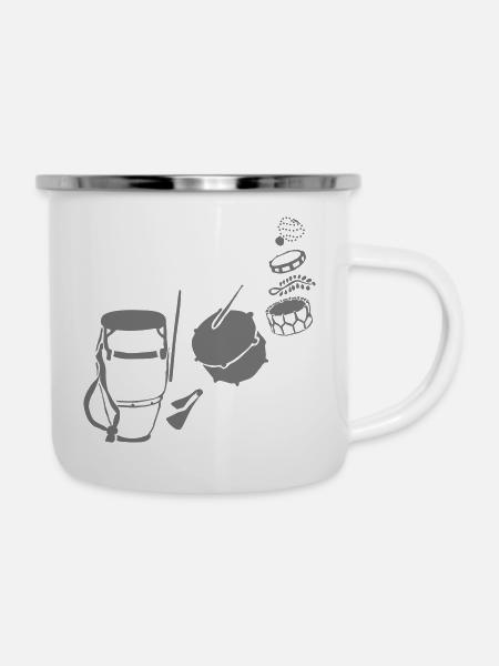 samba - Emaille-Tasse - Weiß