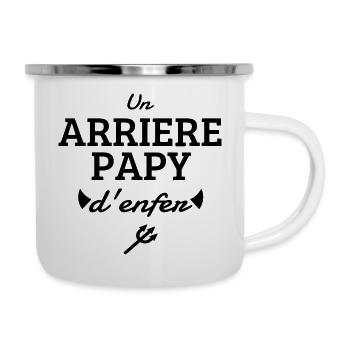 Papy / Grand Père / Famille / Papi / Drôle / Pépé - Tasse émaillée - blanc - Droite