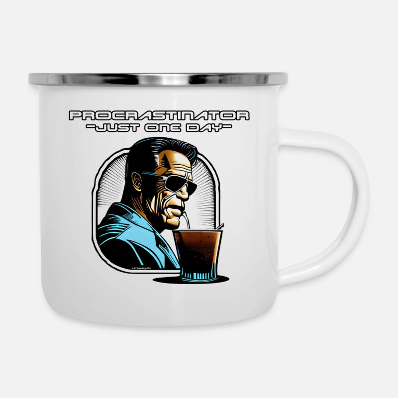 Procrastinator - Camper Mug - white