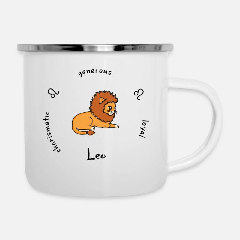 Tasse Zodiaque Léo - Tasse émaillée - blanc