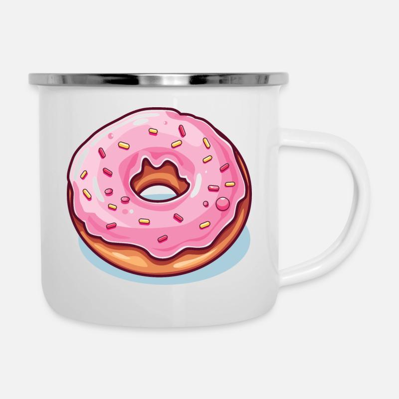Donut - Emaille-Tasse - Weiß