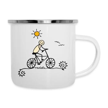 CYCLE - Tasse émaillée - blanc - Droite
