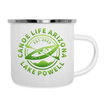 Canoe Life Arizona Design vert fluo - Tasse émaillée - blanc - Droite