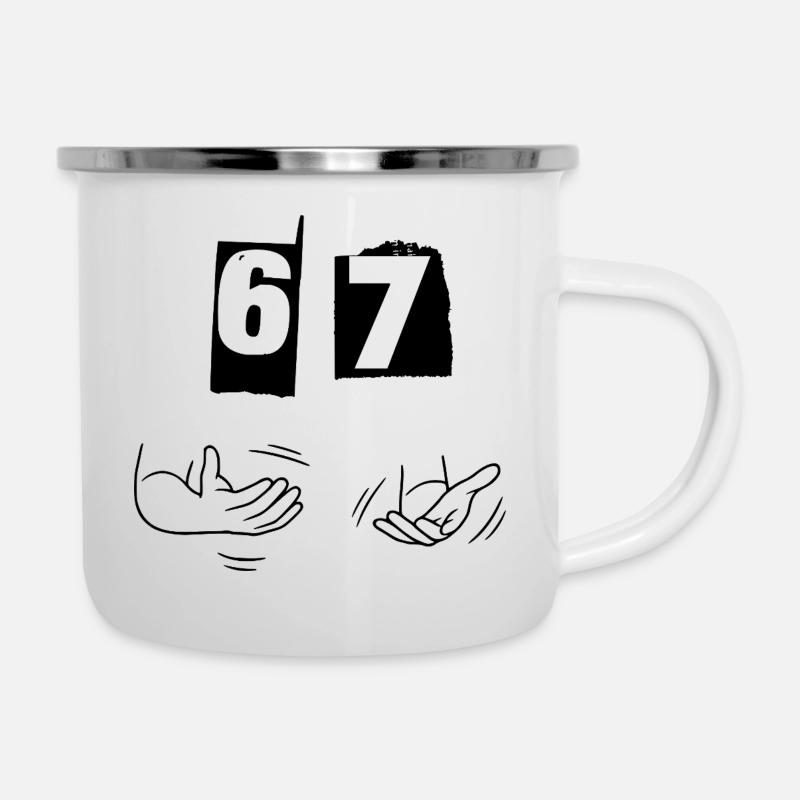 Six Sept, 67 - Tasse émaillée - blanc
