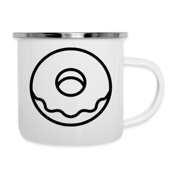 Donut - Emaille-Tasse - Weiß - Rechts