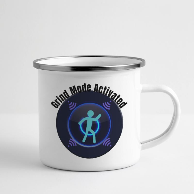 Mode grind activé – Graphique de motivation et de concentration Tasse émaillée