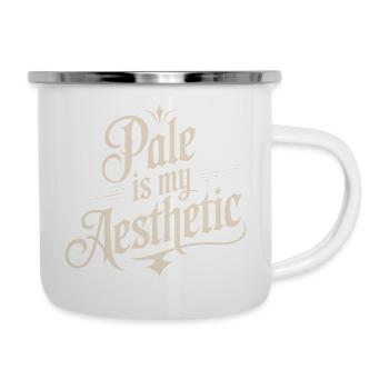 Pâle est ma typographie esthétique - Tasse émaillée - blanc - Droite