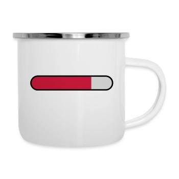 ladebalken leer - Emaille-Tasse - Weiß - Rechts