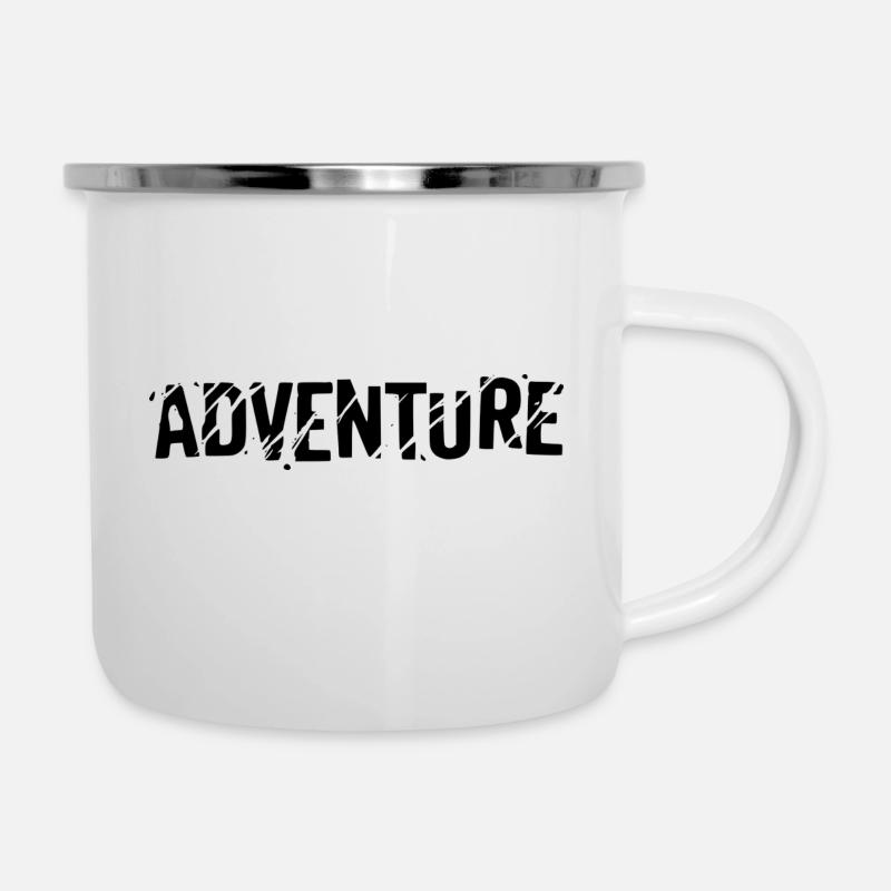 adventure - Emaille-Tasse - Weiß