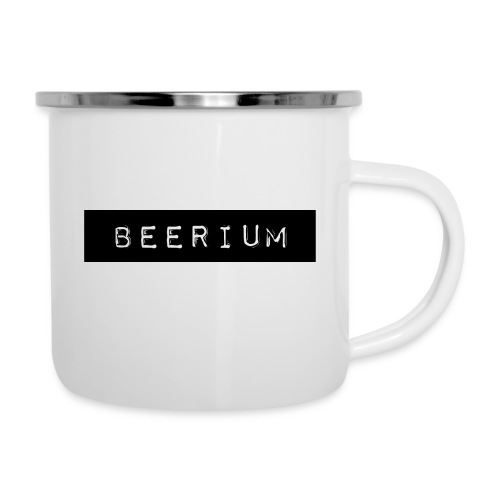 BEERIUM logo svart - Emaljmugg