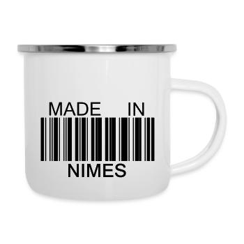 Made in Nimes 30 Languedoc-Roussillon - Tasse émaillée - blanc - Droite