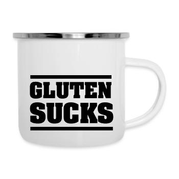 Gluten Sucks - Camper Mug - white - Right