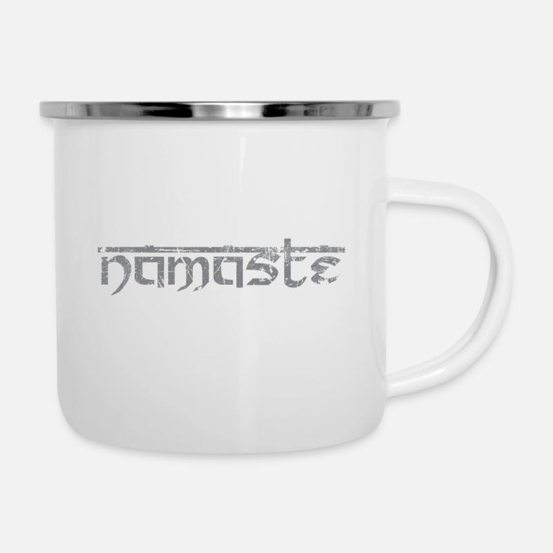 namaste 02 - Tasse émaillée - blanc