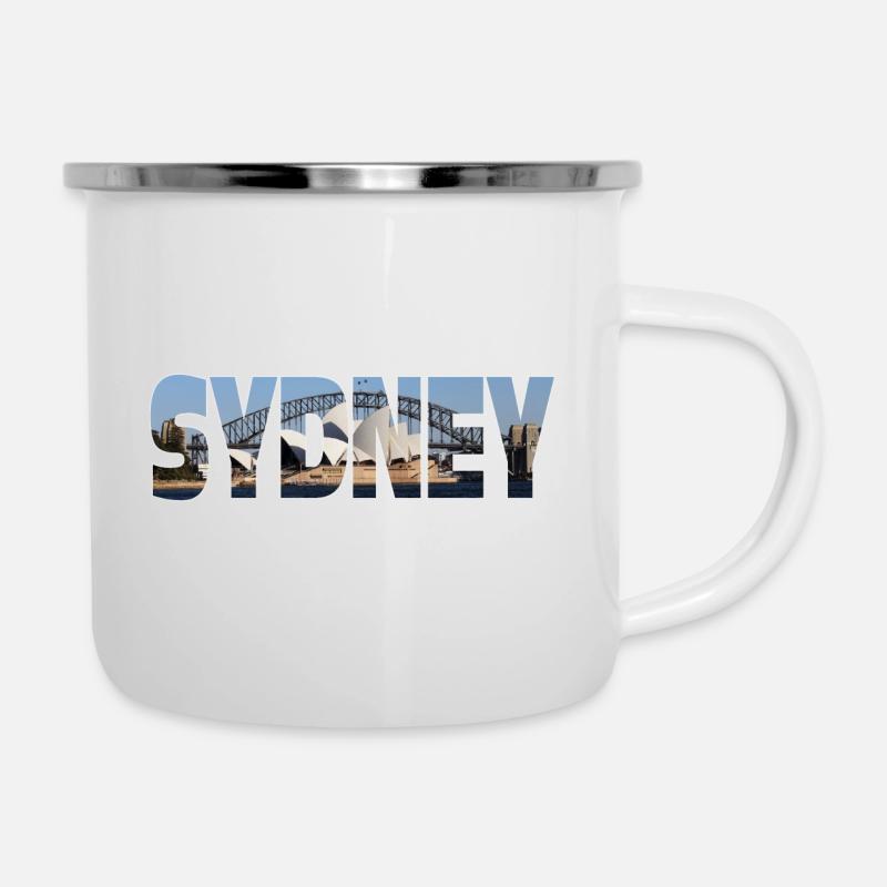 Sydney - Emaille-Tasse - Weiß