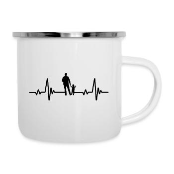 Vater und Sohn - Emaille-Tasse - Weiß - Rechts