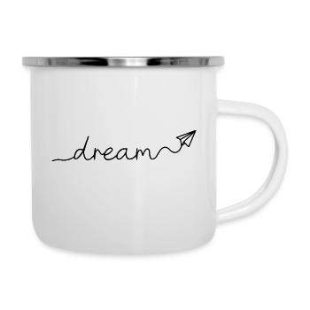 TRAUM - Emaille-Tasse - Weiß - Rechts