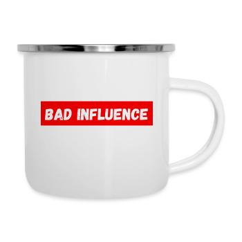 Schlechter Einfluss - Emaille-Tasse - Weiß - Rechts