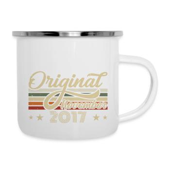 November 2017 Geburtstagsgeschenk November 2017 - Emaille-Tasse - Weiß - Rechts