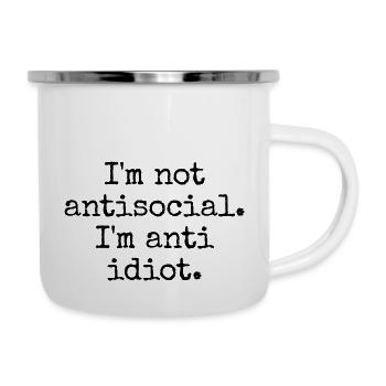 Introverti et pointilleux - Tasse émaillée - blanc - Droite