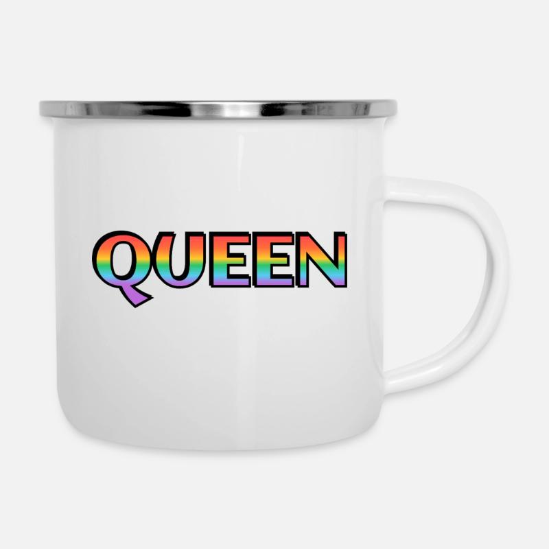 QUEEN RAINBOW - Camper Mug - white