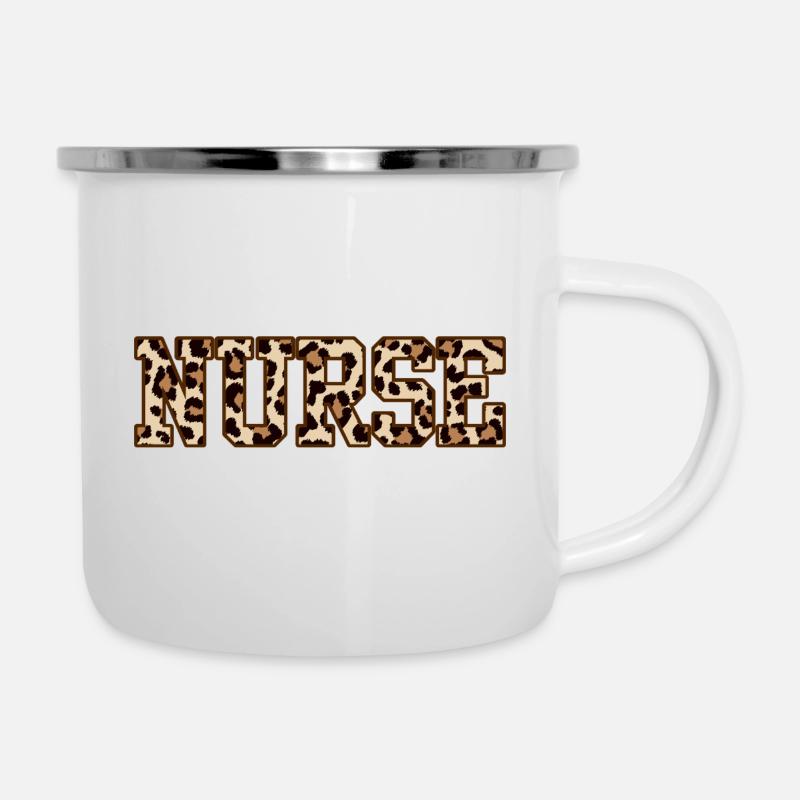 Leopard Nurse - Camper Mug - white