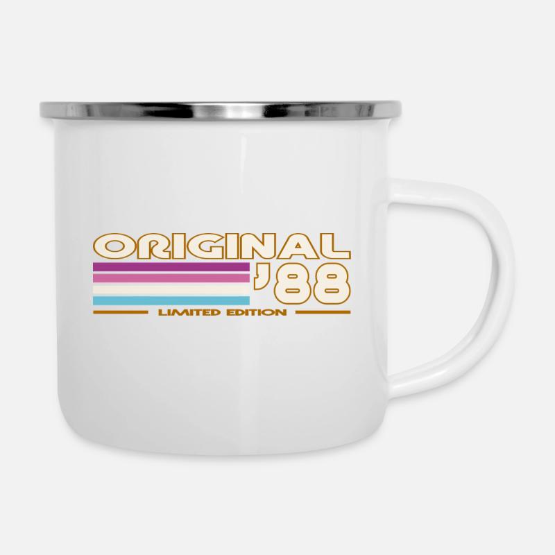 1988 - Tasse émaillée - blanc