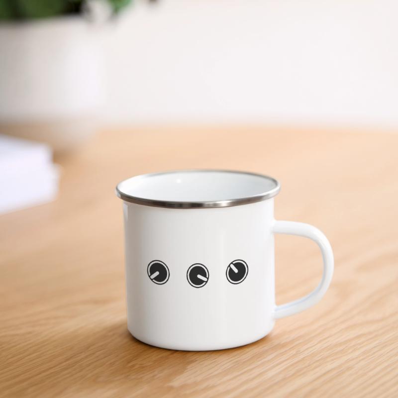 round circle turn loudness button knobs switch pla Camper Mug