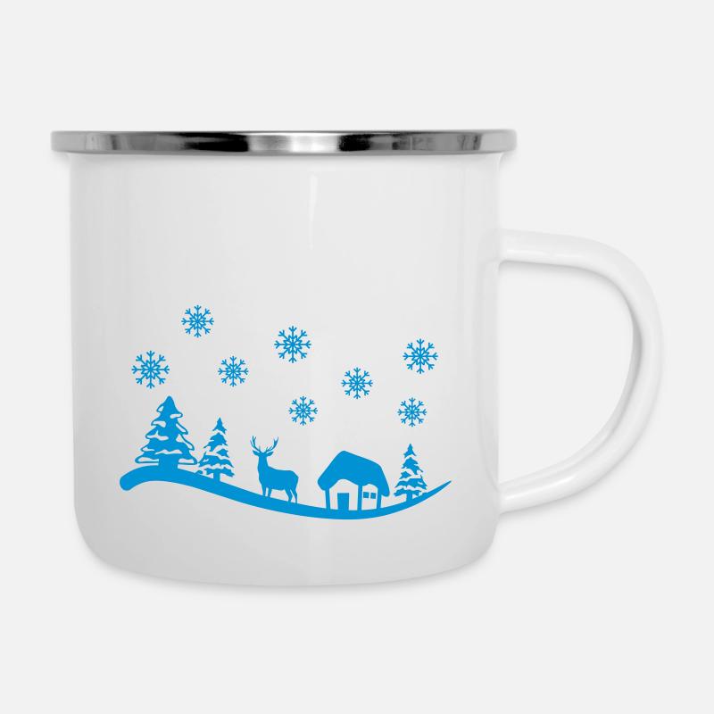 Winter Landcape - Camper Mug - white