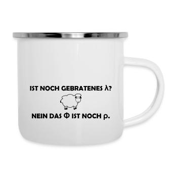 Lustiger Spruch - Physik - Mathe - Chemie - Emaille-Tasse - Weiß - Rechts