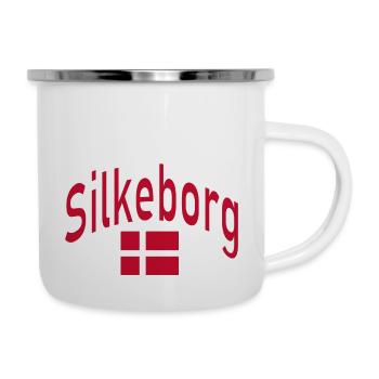 Drapeau de Silkeborg Danemark - Tasse émaillée - blanc - Droite