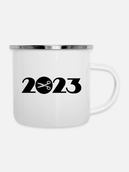 Schneider 2023 - Emaille-Tasse - Weiß