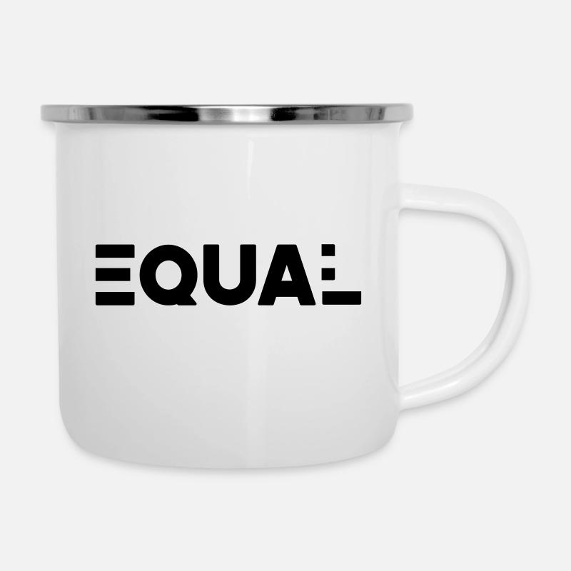 Equal now - Emaille-Tasse - Weiß