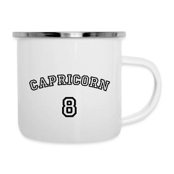 Zodiac Line "Trikot-Style" - Capricorn - Emaille-Tasse - Weiß - Rechts