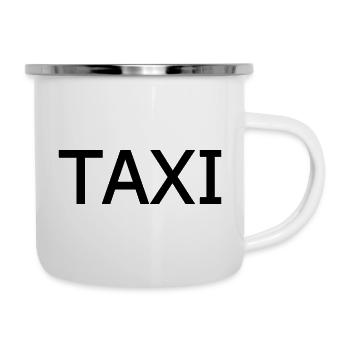 Taxi - Tasse émaillée - blanc - Droite
