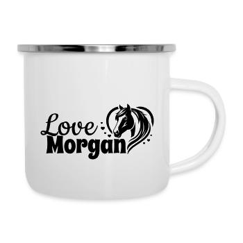 Morgan Love Heart Horse Head - Camper Mug - white - Right