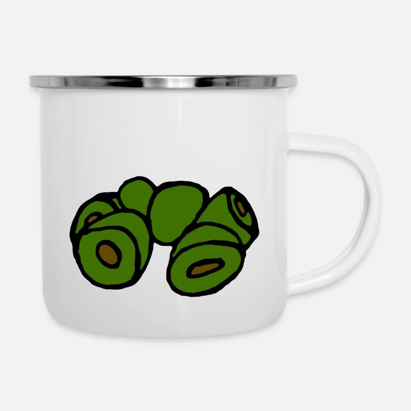 Green Olives - Camper Mug - white