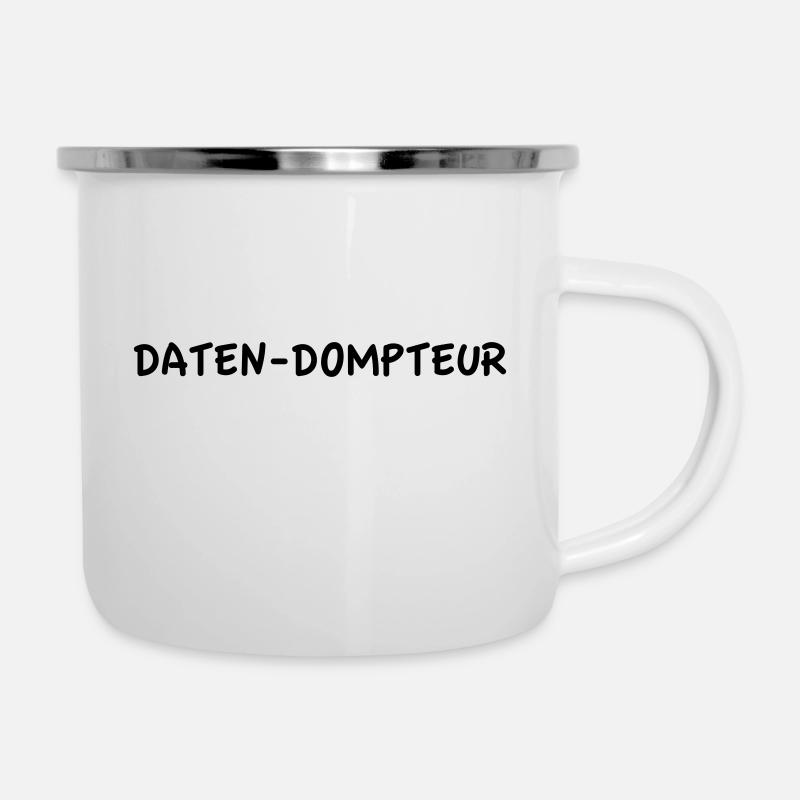 Daten Dompteur - Emaille-Tasse - Weiß