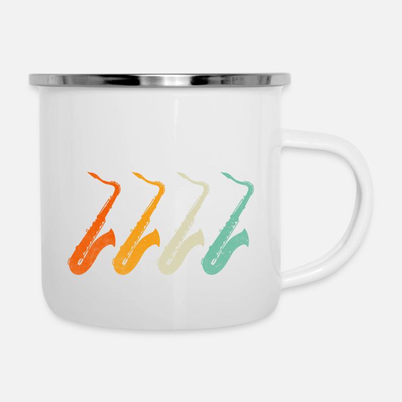 Sax saxophone saxophone - Tasse émaillée - blanc