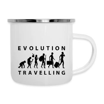 Evolution Traveling - Emaille-Tasse - Weiß - Rechts