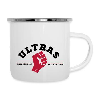 Ultras - alle für einen - Emaille-Tasse - Weiß - Rechts
