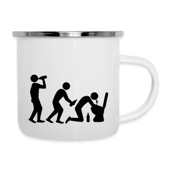 Drunken Evolution - Emaille-Tasse - Weiß - Rechts