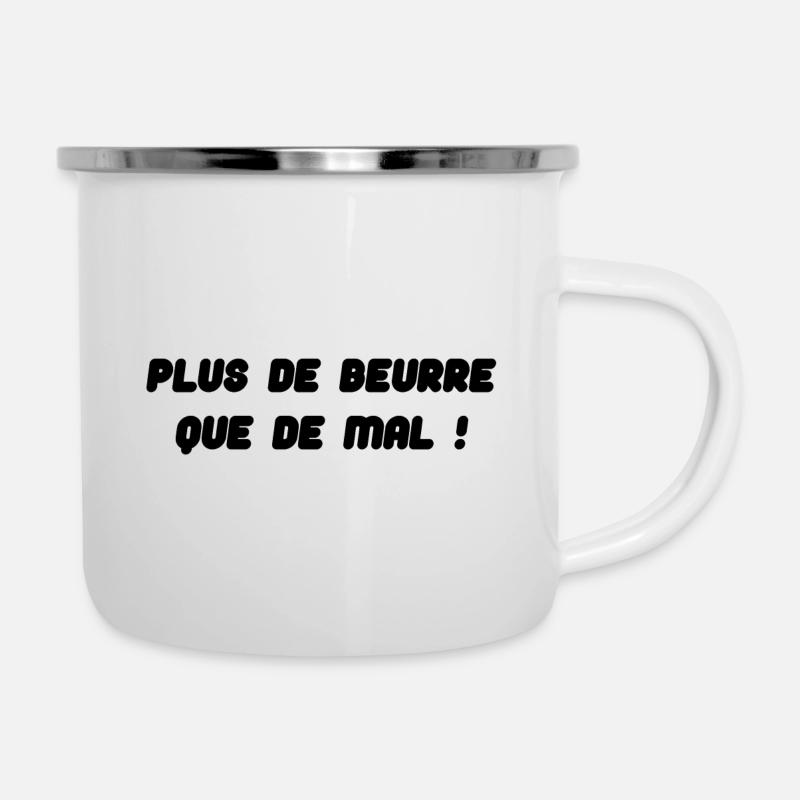 Bretagne - Plus de beurre ... - Tasse émaillée - blanc