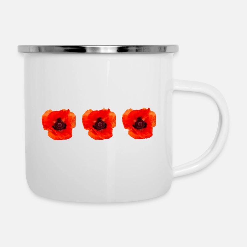 Mohn - Tasse émaillée - blanc