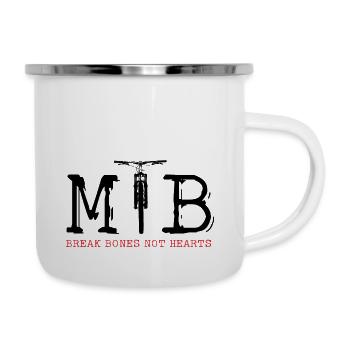 VTT VTT VÉLO DE DESCENTE SE CASSER LES OS PAS - Tasse émaillée - blanc - Droite