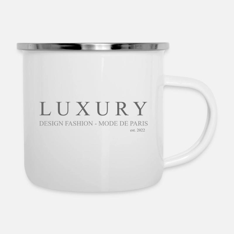 LUXURY DE PARIS - Emaille-Tasse - Weiß