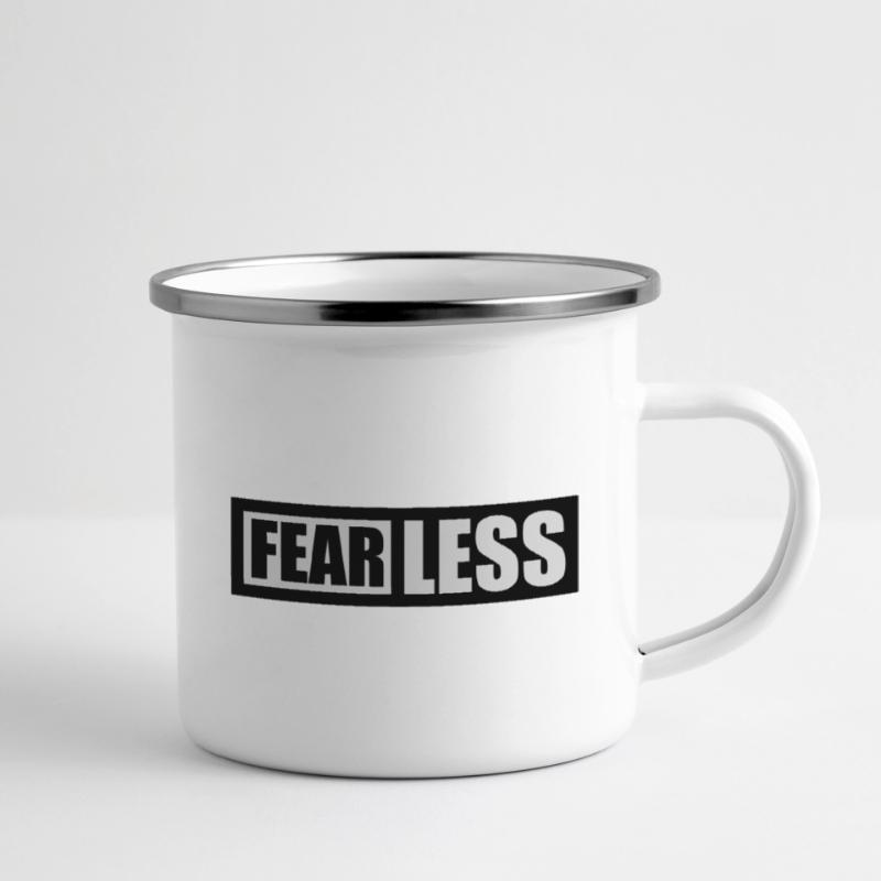 Conception de citation de texte intrépide Tasse émaillée
