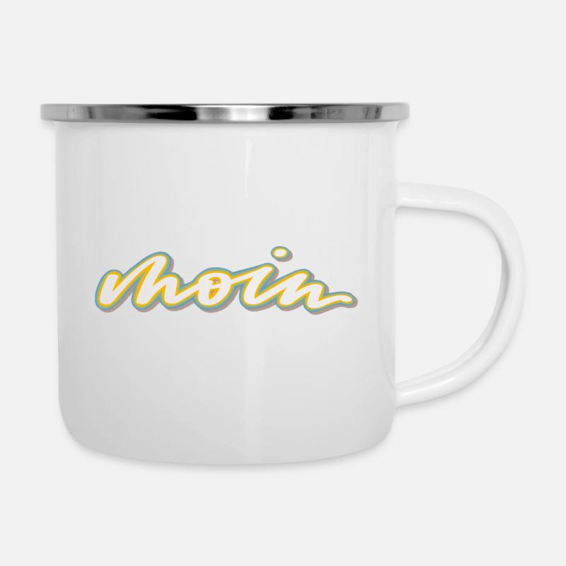 moin - Emaille-Tasse - Weiß