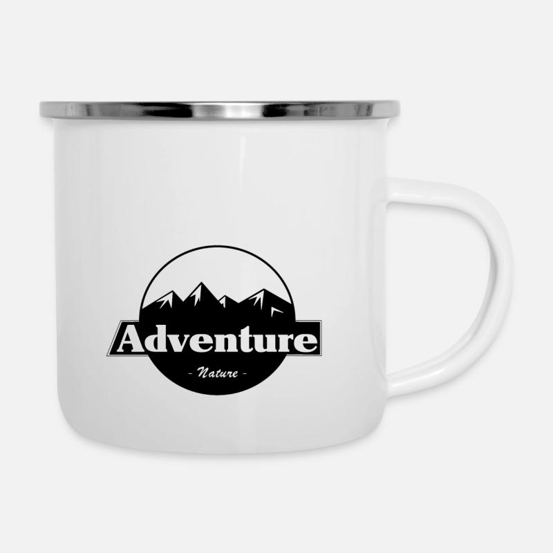 Adventure Nature Logo - Camper Mug - white